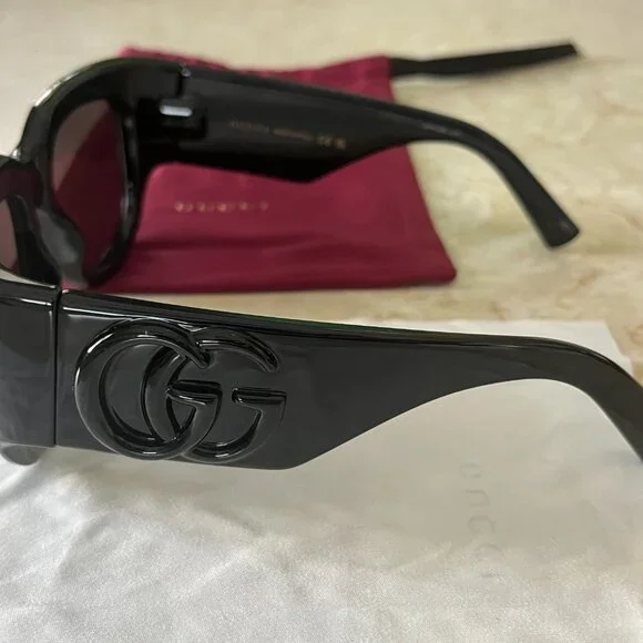Gucci Black Marmont Monocolor 53mm Squared Sunglasses - Picture 7 of 11